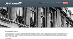Desktop Screenshot of aliauniversity.com